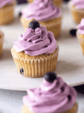 Air Fryer Blueberry Cupcakes