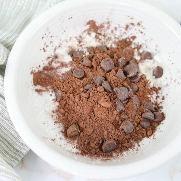 Air Fryer Brownie in a Mug Fork To Spoon