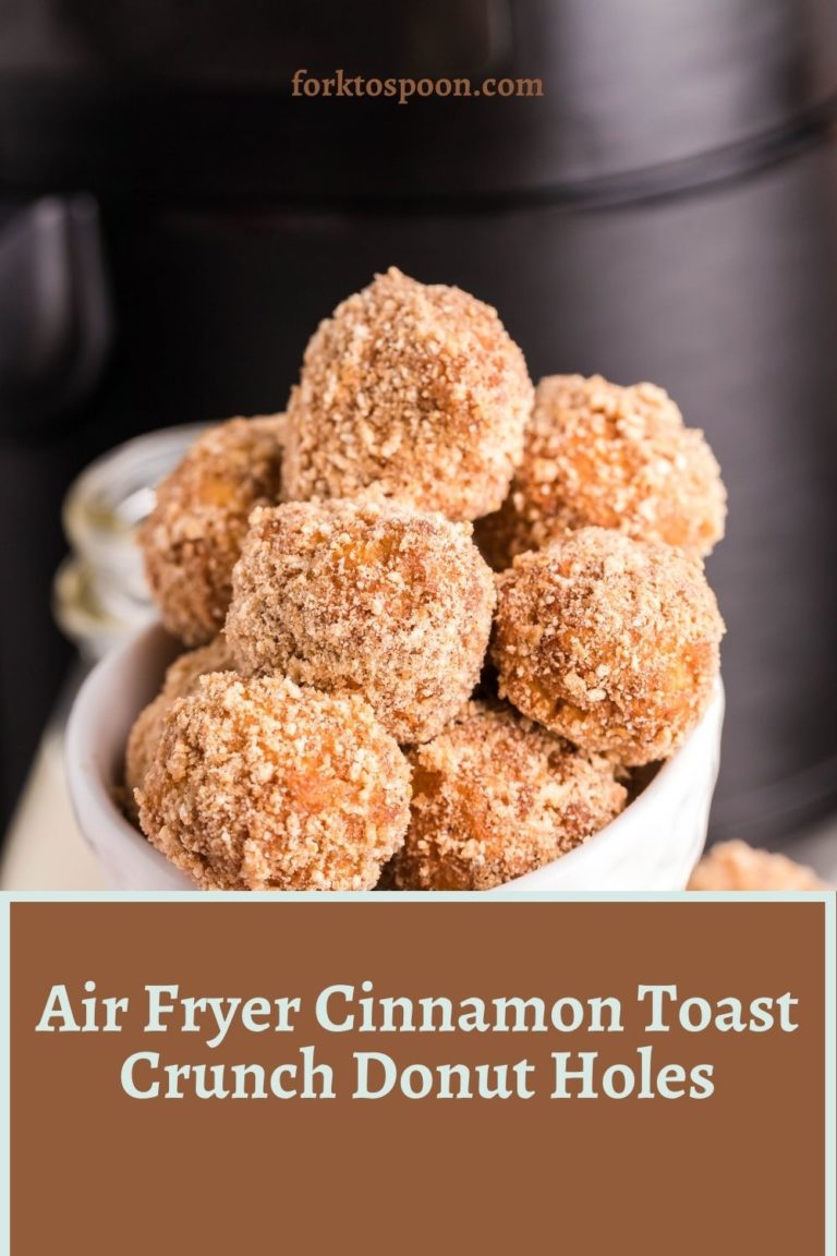 Air Fryer Cinnamon Toast Crunch Donut Holes Fork To Spoon