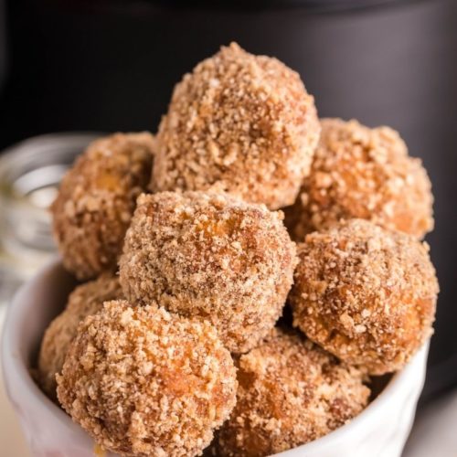 Air Fryer Cinnamon Toast Crunch Donut Holes Fork To Spoon
