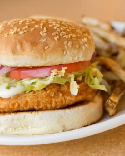 Air Fryer Chicken Patty Sandwiches