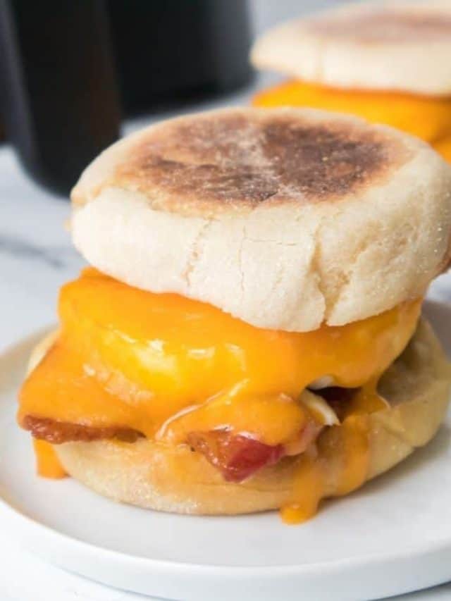 AIR FRYER COPYCAT MCDONALD’S EGG MCMUFFIN - Fork To Spoon