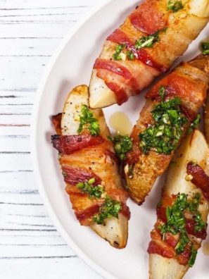 Air Fryer Bacon Wrapped Potatoes