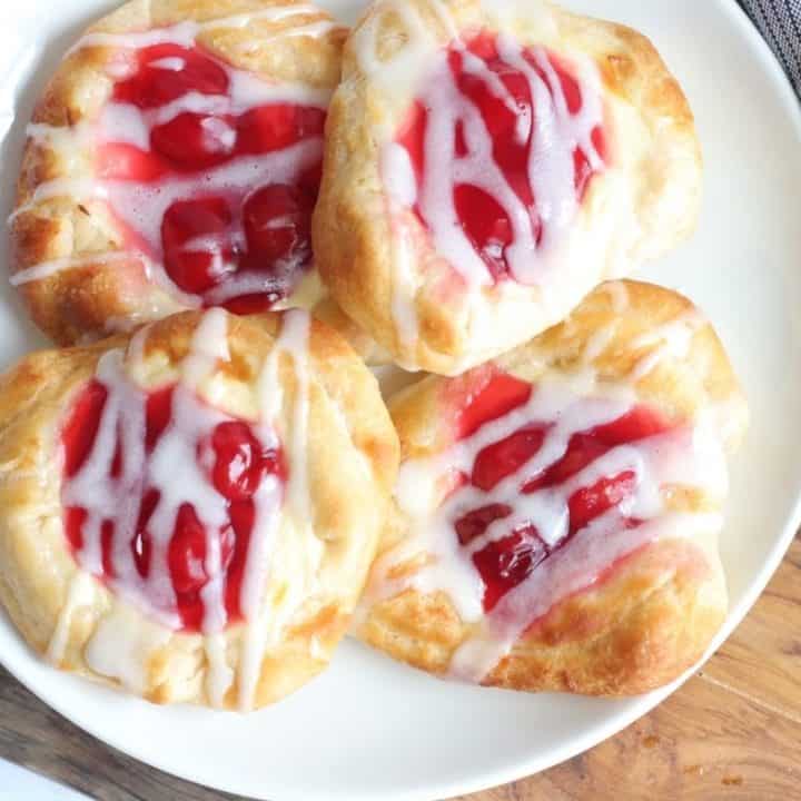 Air Fryer Cherry Cream Cheese Danish Fork To Spoon