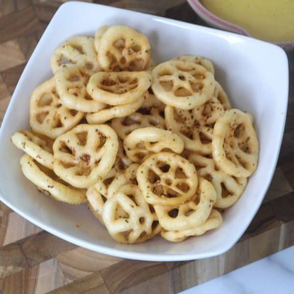 Air Fryer Chicharrones (Mexican Wheat Wagon Wheels) Fork To Spoon