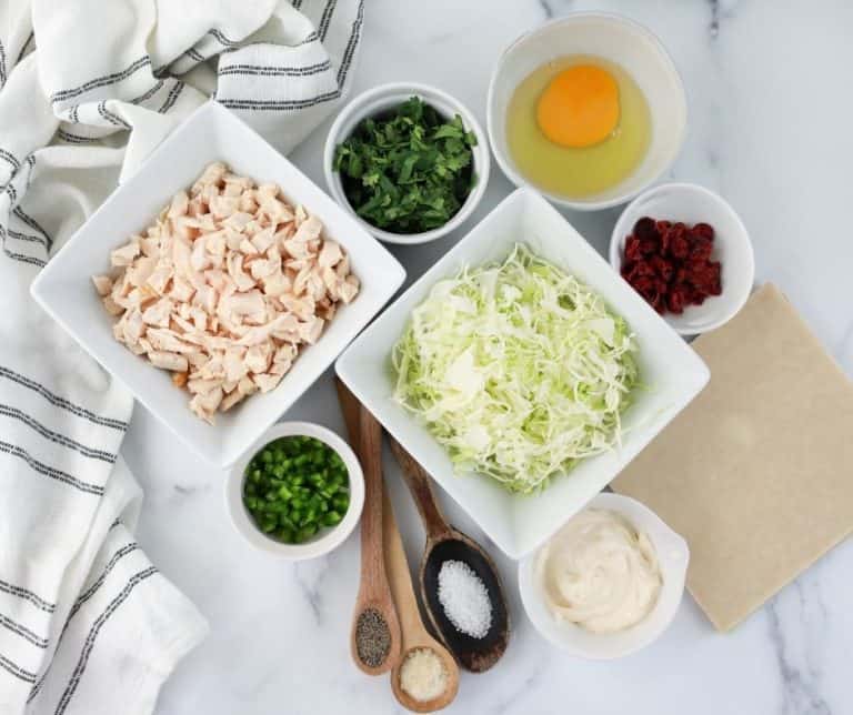 Air Fryer Chicken Cilantro Egg Rolls Fork To Spoon