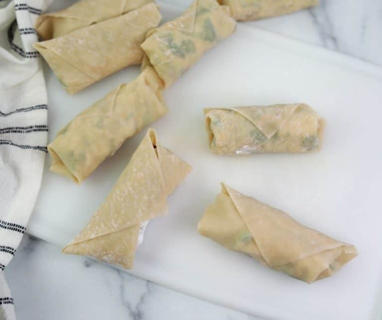 Air Fryer Chicken Cilantro Egg Rolls Fork To Spoon