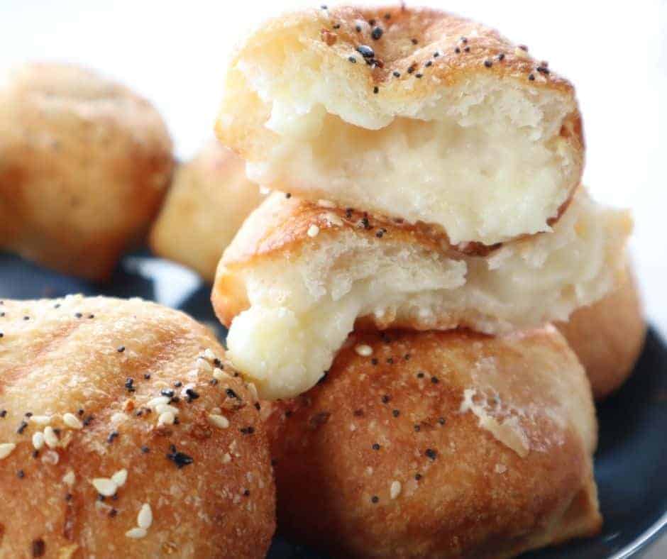 Air Fryer Stuffed Bagel Balls