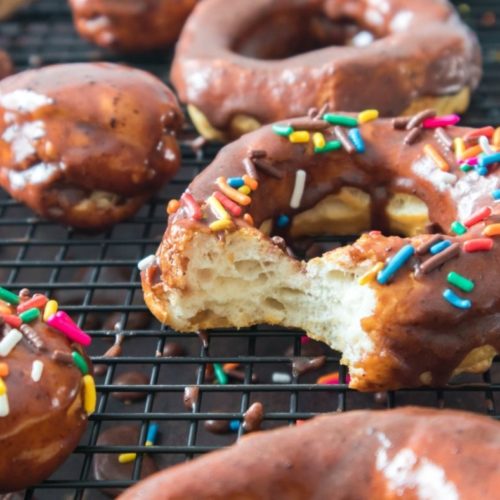 Air Fryer Donuts With Chocolate Glaze Recipe Fork To Spoon