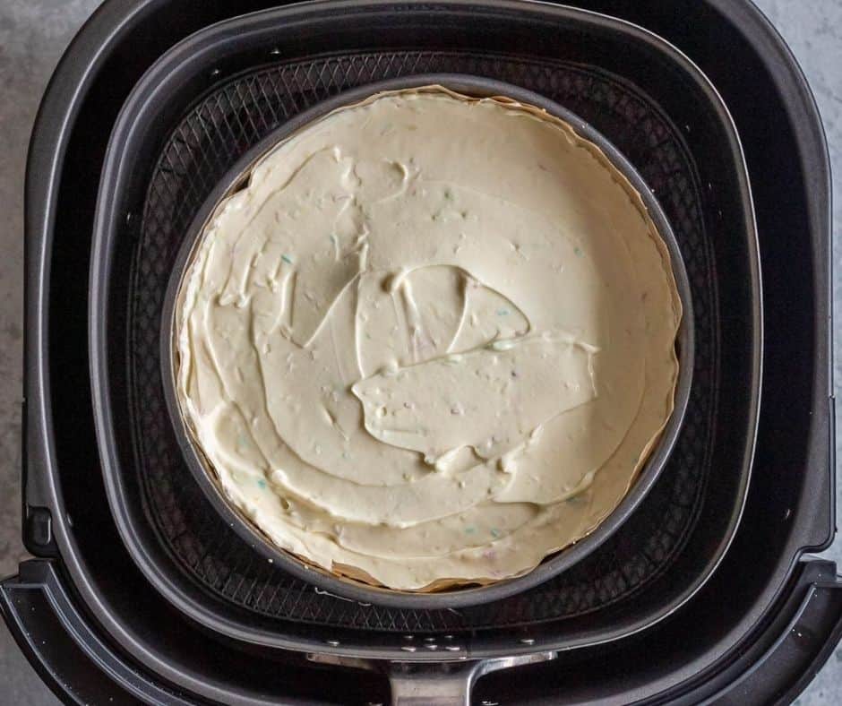 Air Fryer Funfetti Cheesecake
