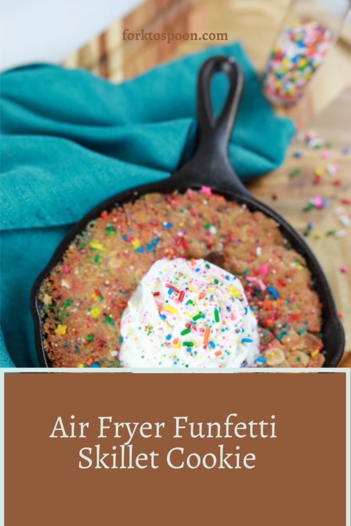Air Fryer Funfetti Skillet Cookie