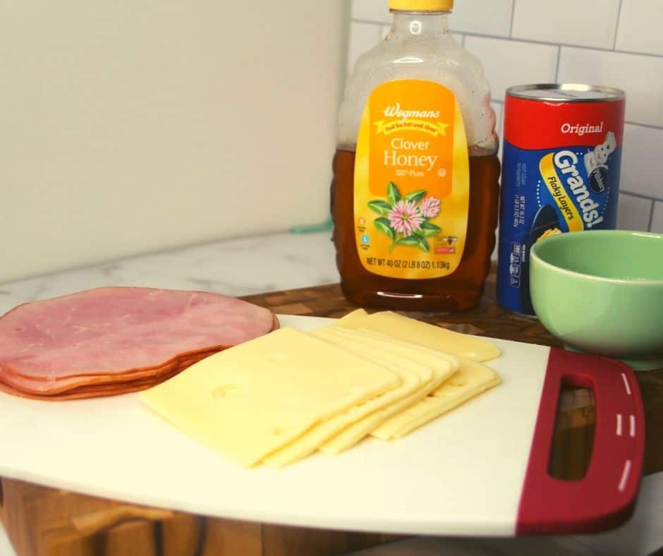 Ingredients Needed For Air Fryer Ham and Cheese Biscuit Sandwiches