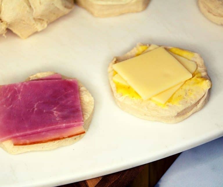 Air Fryer Ham and Cheese Biscuit Sandwiches Fork To Spoon