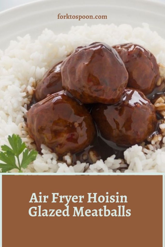 Air Fryer Hoisin Glazed Meatballs