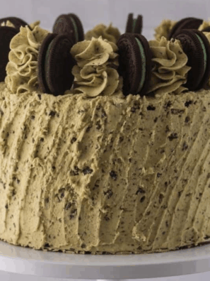 Air Fryer Mint Chocolate Cookies &lsquo;n Creme Cake