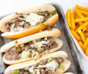 Air Fryer Philly Cheesesteaks