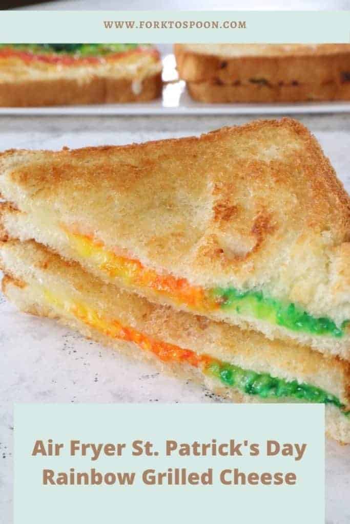 Air Fryer Rainbow Grilled Cheese