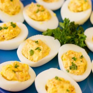 Air Fryer Shrimp Deviled Eggs