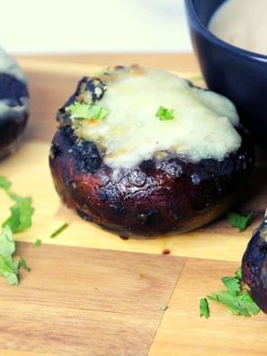 Air Fryer Stuffed Mushrooms with Spinach Stuffing