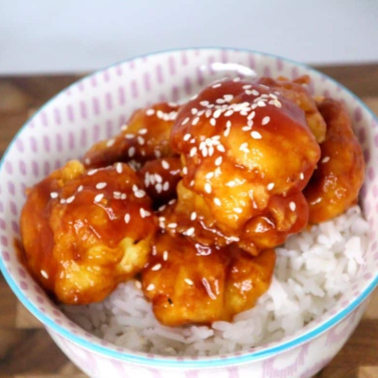 Air Fryer Trader Joe's Kung Pao Tempura Cauliflower Fork To Spoon