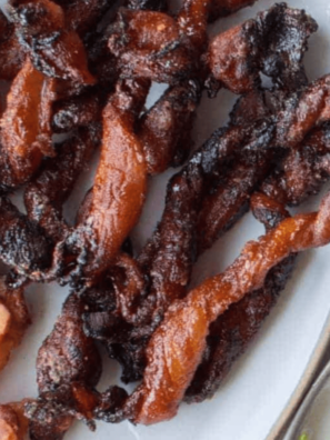 Air Fryer Twisted Candied Bacon