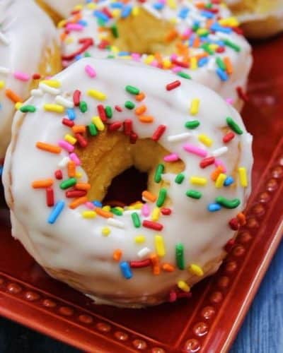 Air Fryer Vanilla Glazed Biscuit Donuts