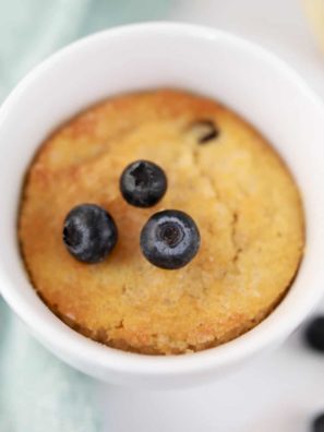 Air Fryer Blueberry Muffin Mug Cake