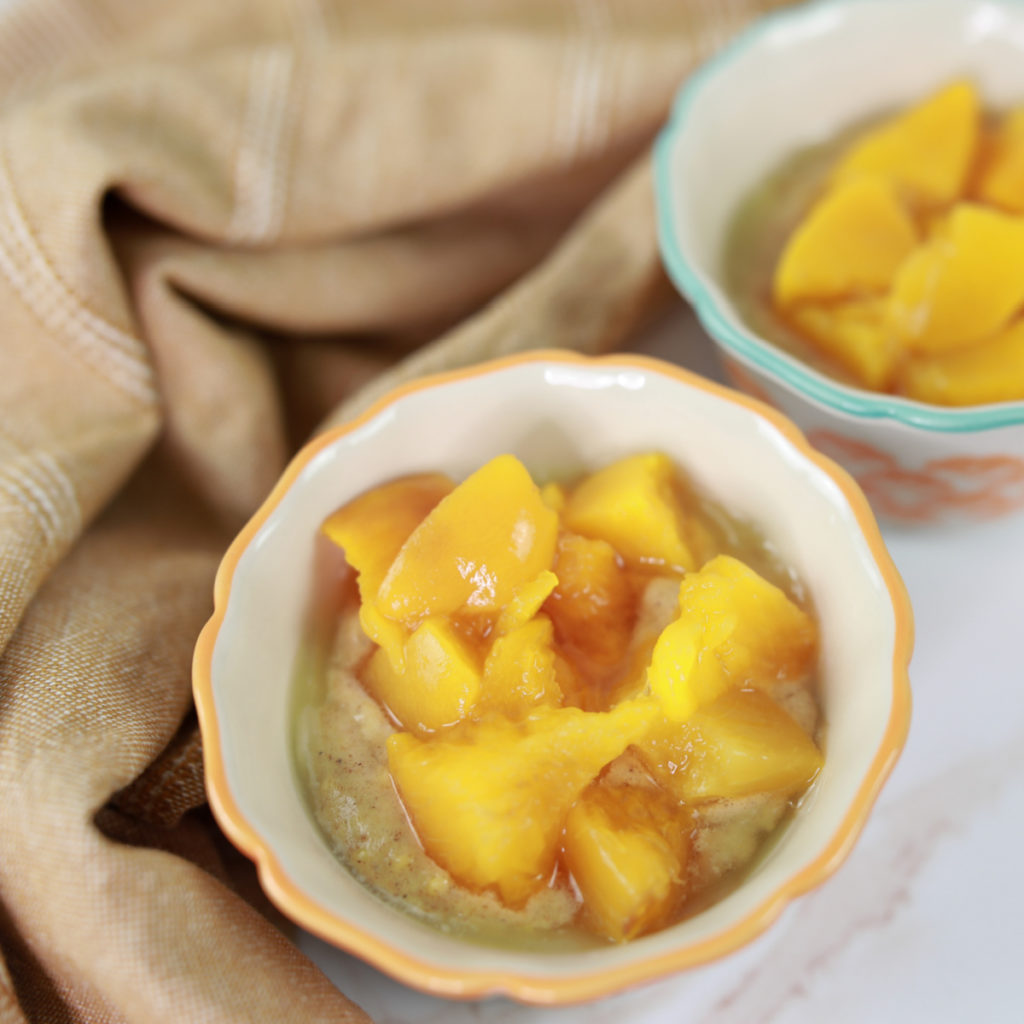 How To Make Air Fryer Peach Cobbler Mug Cake