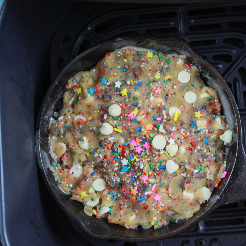 Air Fryer Funfetti Skillet Cookie