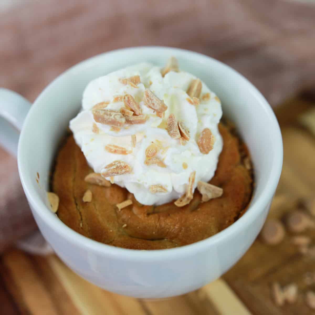 Air Fryer Peanut Butter Mug Cake Fork To Spoon