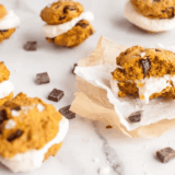 Air Fryer Pumpkin Chocolate Chunk Sandwich Cookie