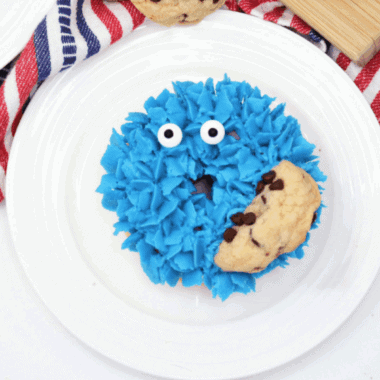 Air Fryer Cookie Monster Donuts