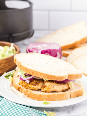 Air Fryer Curried Chicken Sandwich
