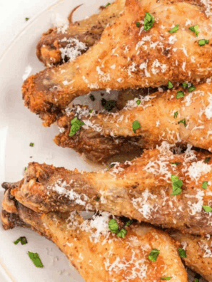 Air Fryer Garlic Parmesan Chicken Legs