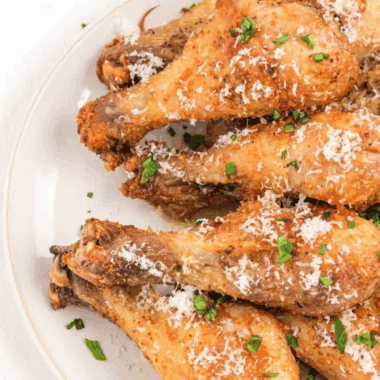 Air Fryer Garlic Parmesan Chicken Legs