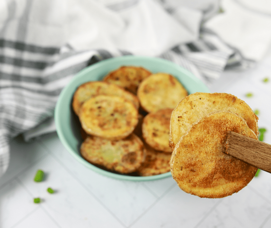 Air Fryer Sour Cream and Onion Potato Chips