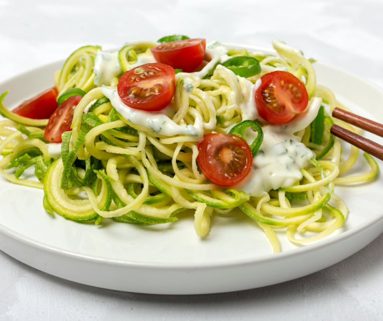Air Fryer Zucchini Noodles (Zoodles) Fork To Spoon