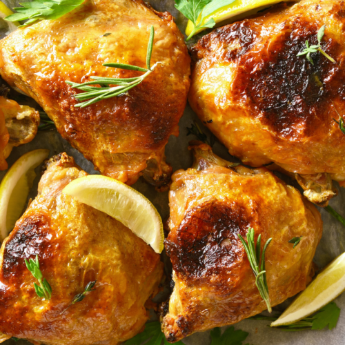 Lemon Garlic Chicken in the Air Fryer - Fork To Spoon