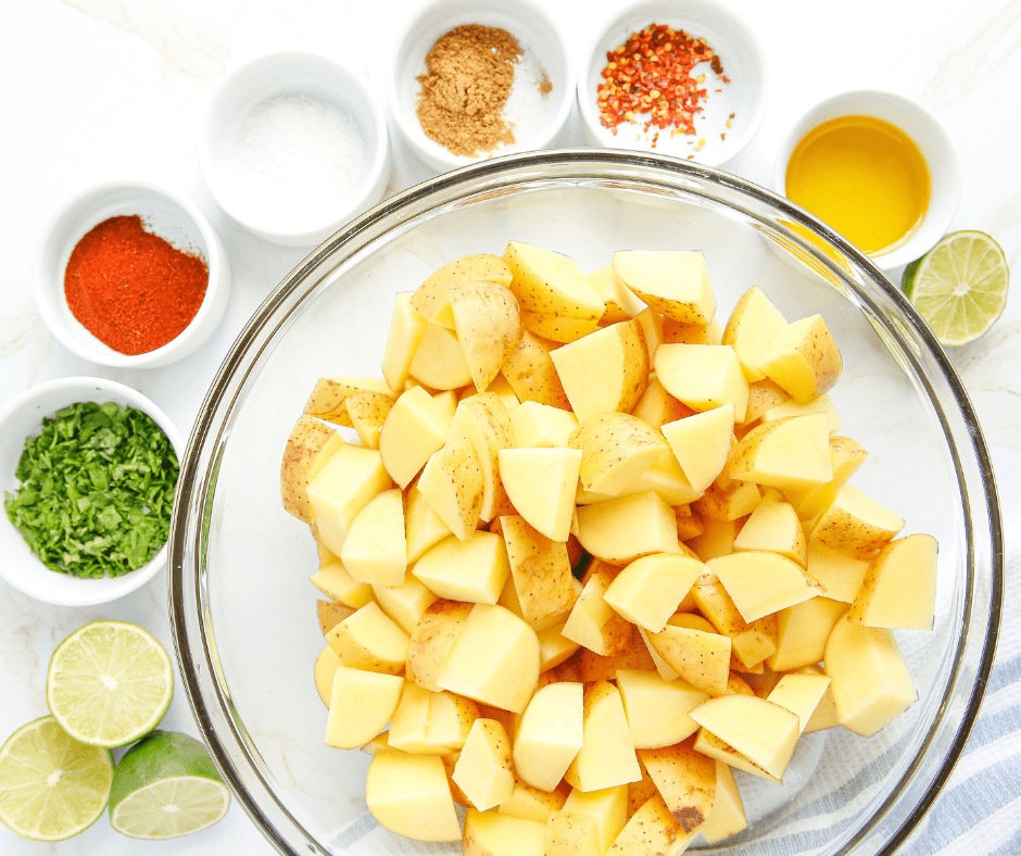 Ingredients Needed For Air Fryer Chili Lime Potatoes