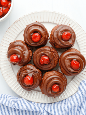Air Fryer Chocolate Cherry Cupcakes