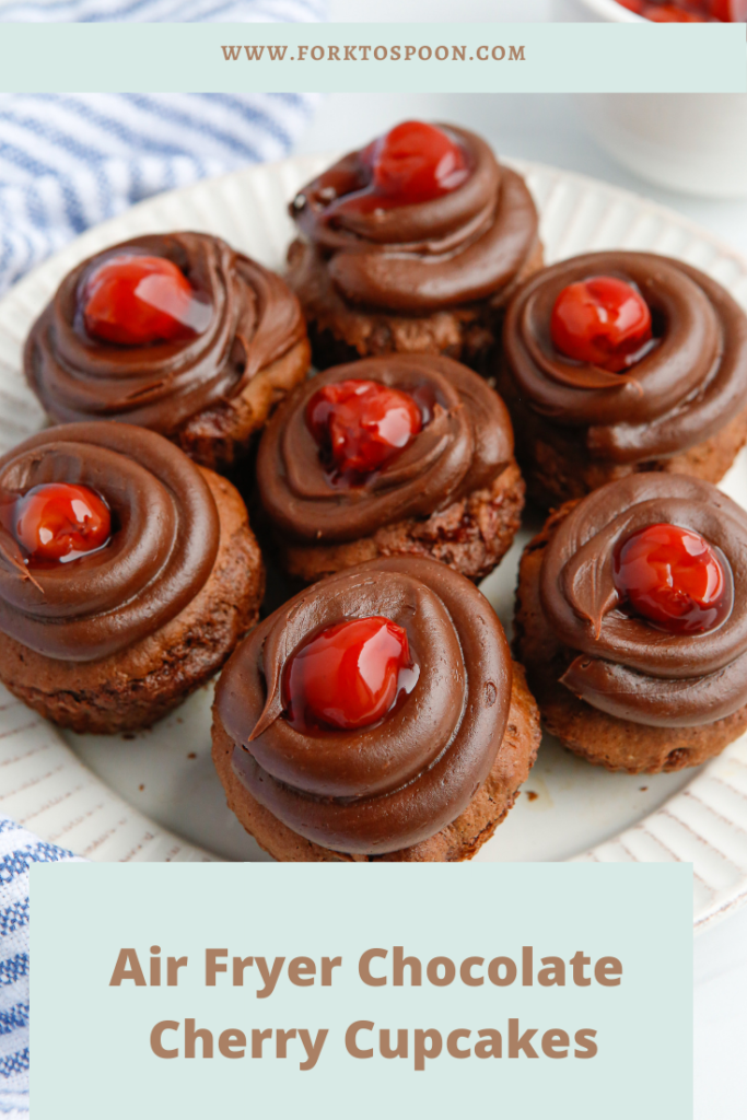 Air Fryer Chocolate Cherry Cupcakes