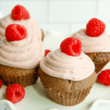 Air Fryer Chocolate Raspberry Cupcakes