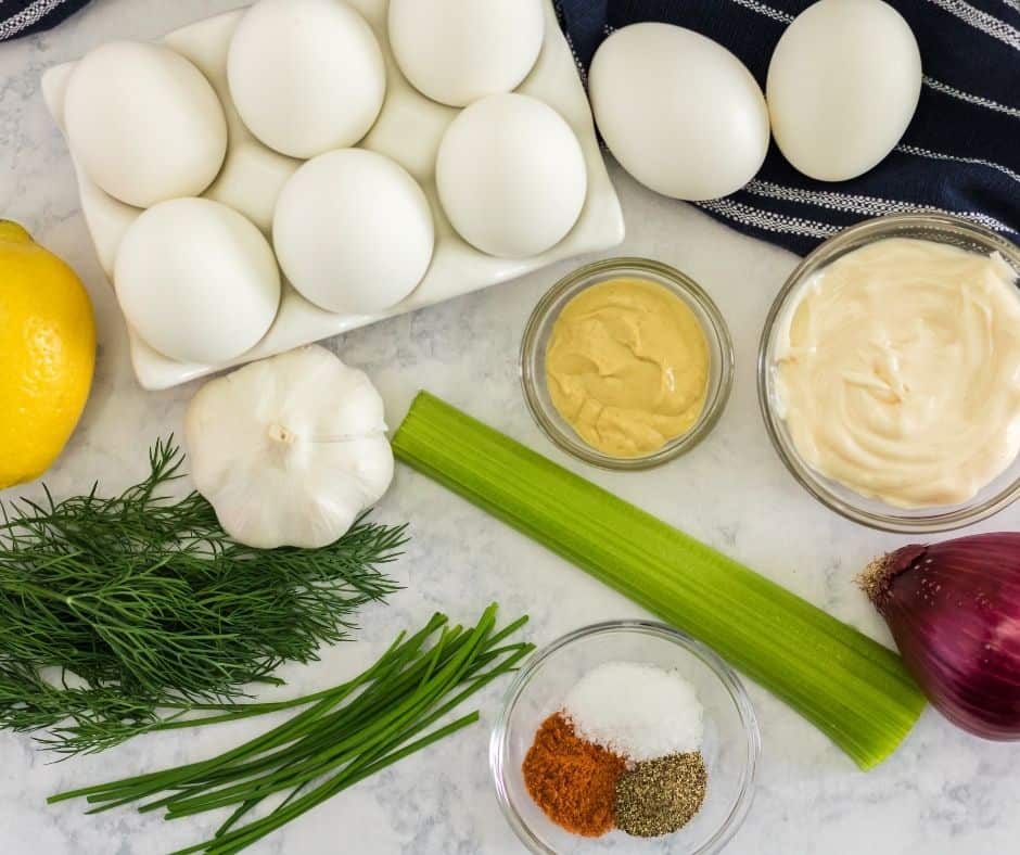 Ingredients Needed For Air Fryer Egg Salad Sandwiches