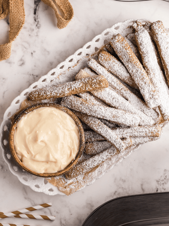Air Fryer Funnel Cakes Fork To Spoon