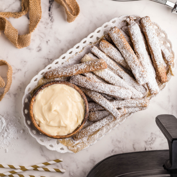Air Fryer Funnel Cake Fries Fork To Spoon