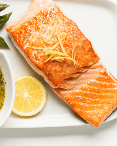 Air Fryer Honey Mustard Salmon