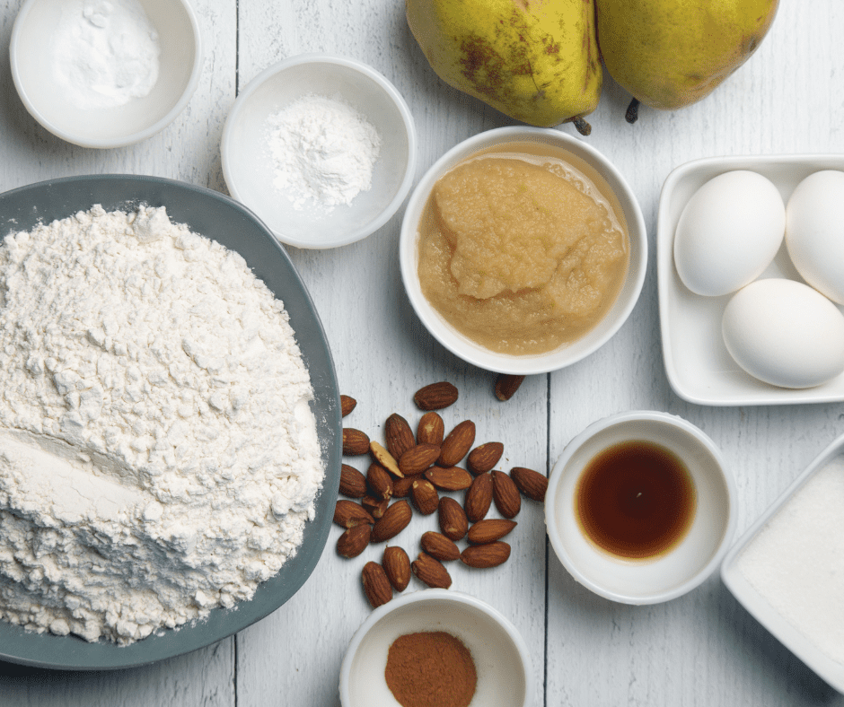 Air Fryer Pear Bread Ingredients