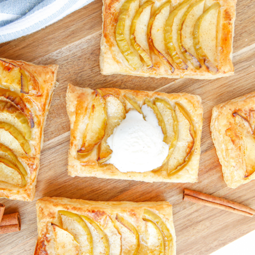 Air Fryer Puff Pastry Apple Tarts Fork To Spoon
