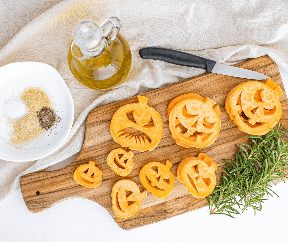 How To Make Air Fryer Roasted Sweet Potato Jack-O-Lanterns