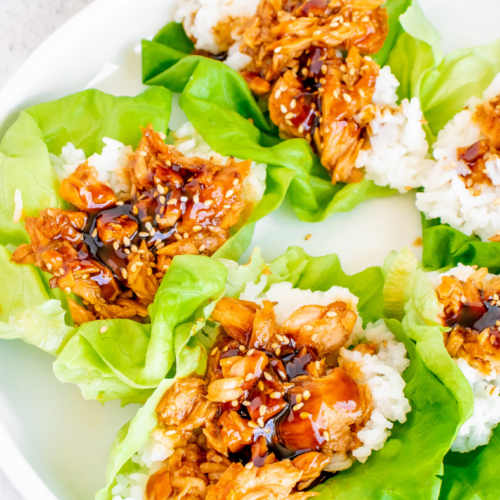 Air Fryer Salmon Teriyaki Lettuce Cups Fork To Spoon